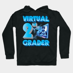 Virtual 2nd Grader Student Teacher Happy Back To School Day Hoodie